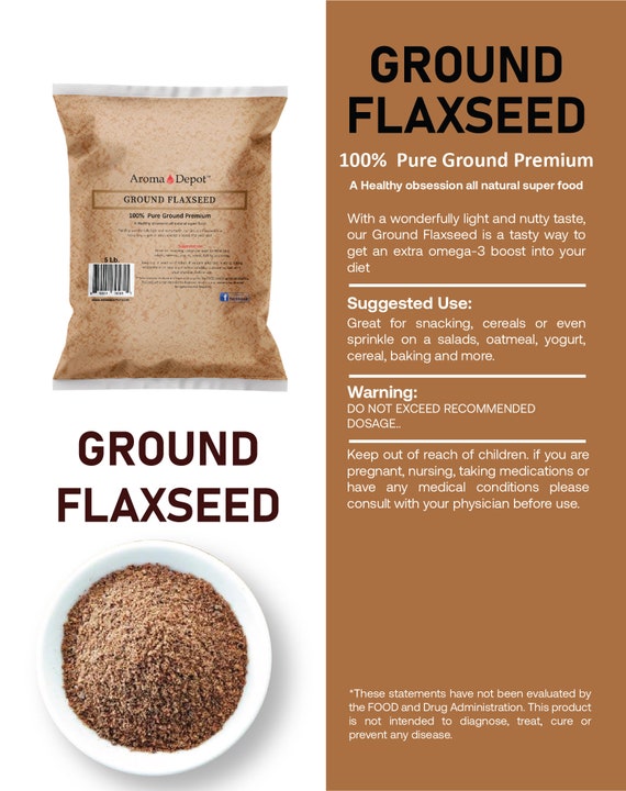 Flax Seed GROUND Brown Powder 100 Pure Natural RAW Bulk Omega3