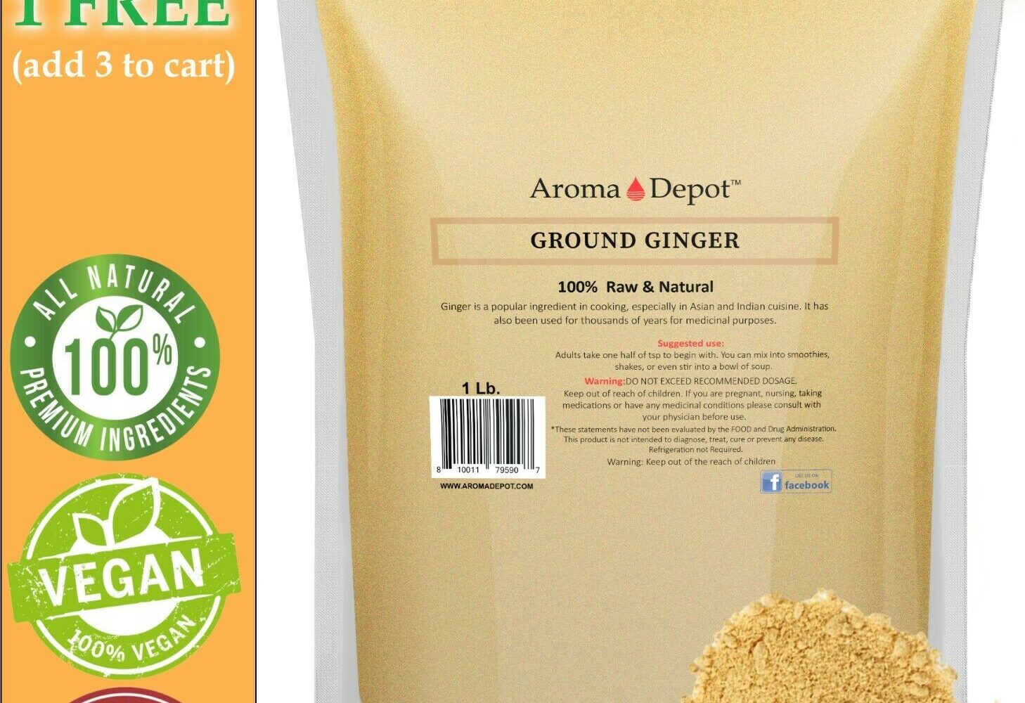 Ginger Powder Zingiber officinale