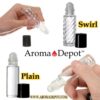 10ml. Plain Clear Glass Roll on Bottles with Cap and Plastic Roller