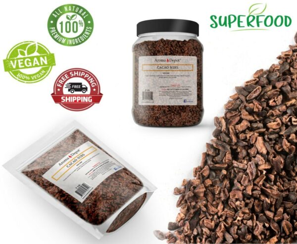 Aroma Depot Cocoa Nibs, Cacao Nibs, Premium Cocoa Nibs, Organic Cacao Nibs, Culinary Cacao Beans, Raw Cacao Snacks, Baking Chocolate Nibs, Natural Cacao Flavor, Aroma Depot Kitchen Essentials, Cacao Bean Superfood,