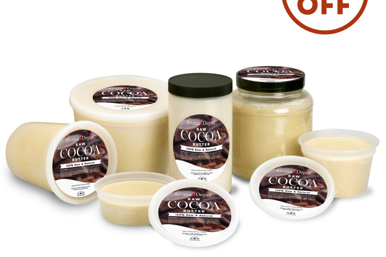 Natural Raw Cocoa Butter Buy 1 - Get 1 - 50% OFF Wholesale Check out our video on YouTube AROMA DEPOTS COCOA BUTTER IS IMPORTED DIRECTLY FROM ECUADOR Cocoa Butter Botanical Name: Theobroma Cacao For Skin & Hair Packed in Food-Grade deli-container Note: Depending on the location or weather where this butter is going, you might receive it in a liquid form. Highest-Quality IMPORTED From Ecuador Pure Raw Premium Grade A Raw - Unrefined FOOD-GRADE Natural Raw Cocoa Butter "Solid Hard Butter" Cocoa butter, also called theobroma oil, is a pale-yellow, edible fat extracted from the cocoa bean. It is used to make chocolate and some ointments, toiletries, and pharmaceuticals. Its melting point is just below the human body temperature. 100% Virgin Prime Pressed This butter is very hard. It must be broken into small pieces to apply to the skin. If you are looking for soft butter, this is NOT for you. Cocoa Butter, also called Cacao Butter, is the cream-colored fat extracted from cacao seeds (cocoa beans) and adds flavor, scent, and smoothness to chocolate, cosmetics, tanning oil, soap, and soap of topical lotions, and creams. Cocoa butter is the ultimate moisturizer used to keep skin soft and supple for centuries. Smell: Natural rich chocolate aroma Color: Off-White to Golden. Smell: Natural rich chocolate aroma Extraction Method: Cold Pressed Storage: Stored in a cool dark place. Shelf life: 2-5 years when stored properly. Melts: At approximately 90 degrees Fahrenheit (35 degrees Celsius) Please Note: The cocoa butter may naturally feel hard and dry at room temperature. Premium Ecuadorian Cacao / Cocoa Butter from superior cocoa beans. Exquisite chocolate aroma and taste, traditionally found in fine cacao. This nature s sugar-free Cocoa Butter has a strong, raw chocolate flavor. Common Uses body, hair, feet, hands, skin, face, eczema, psoriasis, stretch marks, acne, skincare, rashes, toner, dry skin, itchy scalp, itchy skin, Skin Hydrating, Sensitive Skin. We also carry African Black Soap in Liquid, Paste, Powder, or Bars.