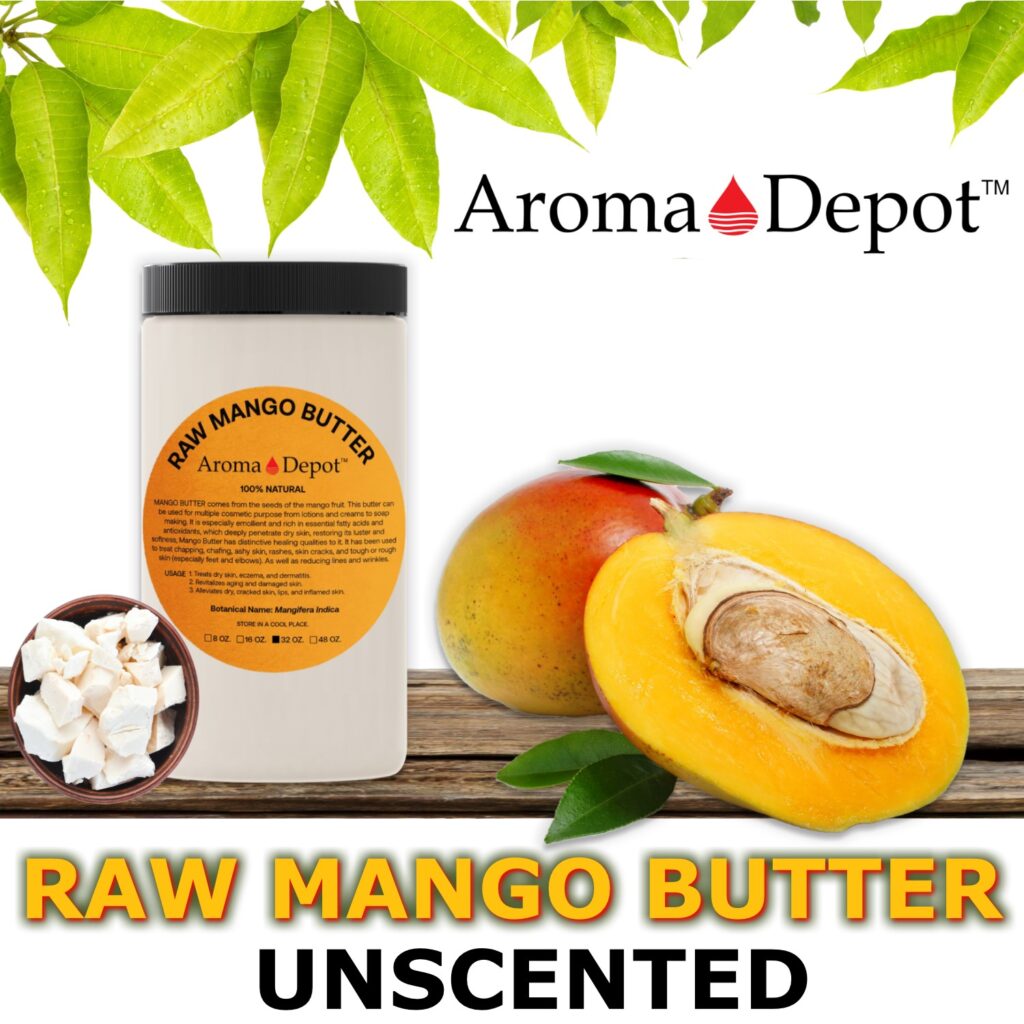 Natural Raw Mango Butter Unrefined. It helps with dry, cracked skin