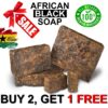 African Black Soap Bar Wholesale Pure Natural Raw Handmade Buy 2, Get 1 - FREE