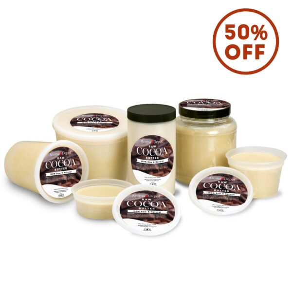 Natural Raw Cocoa Butter Buy 1 - Get 1 - 50% OFF Wholesale Check out our video on YouTube AROMA DEPOTS COCOA BUTTER IS IMPORTED DIRECTLY FROM ECUADOR Cocoa Butter Botanical Name: Theobroma Cacao For Skin & Hair Packed in Food-Grade deli-container Note: Depending on the location or weather where this butter is going, you might receive it in a liquid form. Highest-Quality IMPORTED From Ecuador Pure Raw Premium Grade A Raw - Unrefined FOOD-GRADE Natural Raw Cocoa Butter "Solid Hard Butter" Cocoa butter, also called theobroma oil, is a pale-yellow, edible fat extracted from the cocoa bean. It is used to make chocolate and some ointments, toiletries, and pharmaceuticals. Its melting point is just below the human body temperature. 100% Virgin Prime Pressed This butter is very hard. It must be broken into small pieces to apply to the skin. If you are looking for soft butter, this is NOT for you. Cocoa Butter, also called Cacao Butter, is the cream-colored fat extracted from cacao seeds (cocoa beans) and adds flavor, scent, and smoothness to chocolate, cosmetics, tanning oil, soap, and soap of topical lotions, and creams. Cocoa butter is the ultimate moisturizer used to keep skin soft and supple for centuries. Smell: Natural rich chocolate aroma Color: Off-White to Golden. Smell: Natural rich chocolate aroma Extraction Method: Cold Pressed Storage: Stored in a cool dark place. Shelf life: 2-5 years when stored properly. Melts: At approximately 90 degrees Fahrenheit (35 degrees Celsius) Please Note: The cocoa butter may naturally feel hard and dry at room temperature. Premium Ecuadorian Cacao / Cocoa Butter from superior cocoa beans. Exquisite chocolate aroma and taste, traditionally found in fine cacao. This nature s sugar-free Cocoa Butter has a strong, raw chocolate flavor. Common Uses body, hair, feet, hands, skin, face, eczema, psoriasis, stretch marks, acne, skincare, rashes, toner, dry skin, itchy scalp, itchy skin, Skin Hydrating, Sensitive Skin. We also carry African Black Soap in Liquid, Paste, Powder, or Bars.