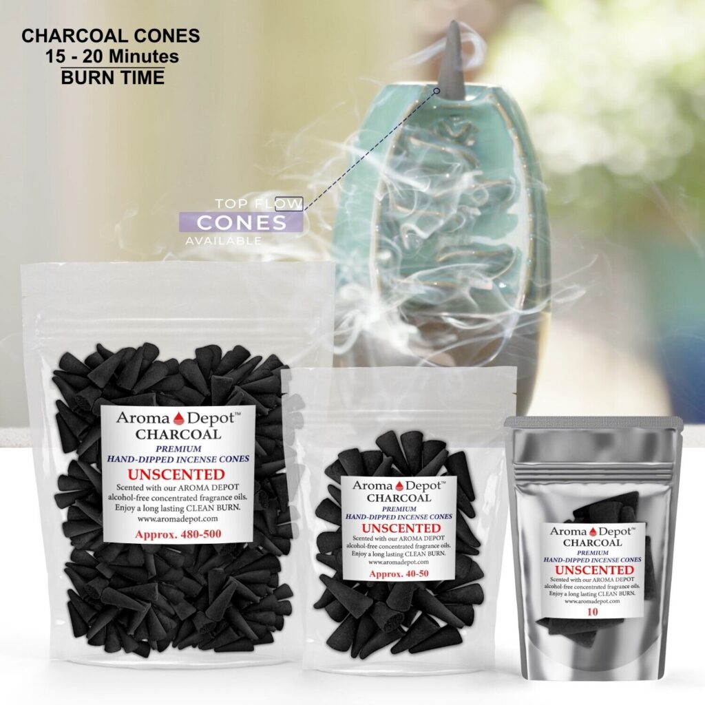 Dragons Blood Charcoal Incense Cones 1 TOPFLOW - 500 Pack Bulk Wholesale - Natural Scented Cones Handmade Hand Dipped
