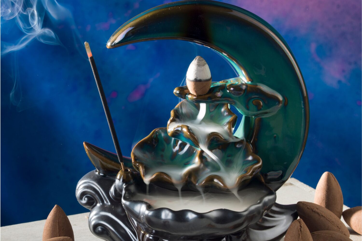 Charcoal Cones unscented COLORED 2'' BACKFLOW Incense Cones Unscented Joss Powder Wholesale Bulk For Incense Waterfall Burner