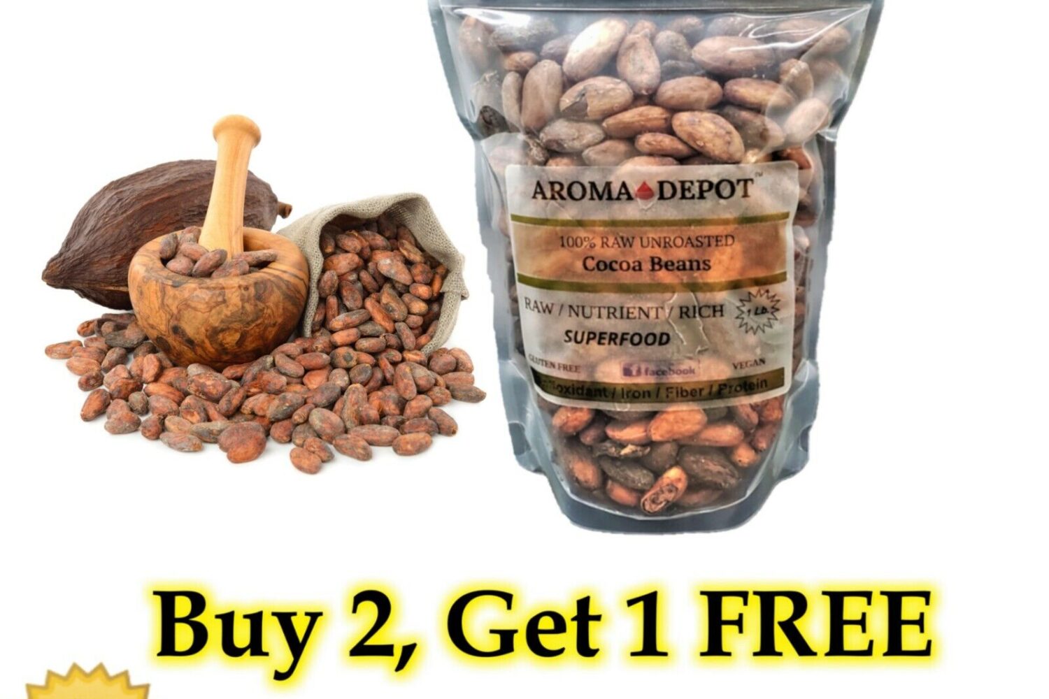 Raw Cacao Beans Cocoa Beans 1 lb. Whole Bean Chocolate Nacional Bean (Arriba) Indulge in the Finest Raw Cocoa Beans from Ecuador Introduction: Unveiling the Essence of Raw Beans 1.1 Experience the Richness of Ecuadorian Cocoa: "Dive into the World of Pure Ecuadorian Cocoa" "Raw Cocoa Beans: Your Gateway to Authentic Chocolate Making" Step into a world of exquisite taste and unmatched quality with our Raw Beans sourced directly from the lush landscapes of Ecuador. Delight your senses with the essence of premium cocoa, professionally packaged in quality heat-sealed resealable clear pouches for ultimate freshness. Discover the Superiority of Our Beans: From Farm to Your Table 2.1 The Essence of Ecuadorian Arriba Cocoa: "Savor the Richness of Arriba Cocoa Beans" "Indulge in the Excellence of Ecuadorian Cacao" Our Raw Beans hail from the heart of Ecuador, renowned for producing the finest Arriba (Nacional) variety. These top-grade beans are meticulously washed and dried under the equatorial sun, preserving their natural flavor and highest antioxidant properties. Moreover, we prioritize fair trade practices, working directly with cocoa farms to ensure sustainability and support local communities. Nutrient-Rich Goodness: Enhance Your Well-Being 3.1 Unlock the Power of Raw Cocoa: "Experience Nutrient-Rich Goodness with Raw Cocoa Beans" "Fuel Your Body with the Magnificence of Cocoa" Loaded with essential minerals like magnesium, calcium, iron, and vitamins A, B, C, and E, our Raw Beans offer a powerhouse of nutrients for your well-being. From promoting heart health to uplifting your mood, indulge in the natural antidepressant properties and antioxidant-rich goodness of cocoa. Versatile and Delicious: Endless Culinary Possibilities 4.1 Elevate Your Culinary Creations: "Explore Culinary Delights with Raw Cocoa Beans" "Unleash Your Creativity in the Kitchen" Beyond chocolate making, our cocoa beans offer endless culinary possibilities. Add them to smoothies, yogurt, or cereals for a nutritious boost. Crush them into cakes or cookies for a decadent twist, or grind them into a rich dark powder for raw desserts. With their strong, dark bitter chocolate flavor, the options are limitless. How to Indulge: Tips for Enjoying Raw Cocoa Beans 5.1 Embrace the Cocoa Experience: "Savor Every Bite of Raw Cocoa Beans" "Discover Your Perfect Cocoa Moment" Enjoy the raw goodness of cocoa beans straight from the pouch or ground into a rich powder for a decadent treat. Blend them into smoothies or snack mixes, or savor them dipped in raw honey. With a recommended daily intake of 5 to 20 beans, let every bite transport you to chocolate paradise. Elevate your senses with the finest Raw Cocoa Beans from Ecuador, a testament to purity, quality, and unparalleled flavor. Experience the essence of authentic cocoa and embark on a journey of indulgence and well-being today.