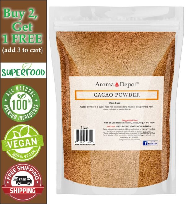 Raw Cocoa Powder / Cacao Powder 100% Chocolate Natural Wholesale Bulk Imported from Ecuador Indulge in the Luxurious Essence of Aroma Depot's Cocoa Powder Key Features: Premium Cocoa Powder for a Decadent and Robust Flavor Carefully Sourced to Ensure Quality and Richness Versatile Ingredient for Baking, Beverages, and Culinary Delights Sold by Volume, Allowing You to Savor the Essence in Every Scoop Cocoa Powder Experience: Immerse Your Baked Goods, Desserts, and Beverages in a Profound Chocolatey Aroma Craft Luscious Chocolate Treats with an Opulent and Authentic Flavor Profile Elevate Your Culinary Adventures with the Pinnacle of Cocoa Powder Amazing Benefits: High-Quality Cocoa for an Indulgent Chocolate Experience Versatile Ingredient to Enhance Both Sweet and Savory Dishes Elevates the Flavor Profile of Desserts, Beverages, and Savory Dishes Note: Cocoa Powder is Intended for Culinary Use and is Sold by Volume. Transform Your Kitchen into a Haven of Chocolate Delights with Aroma Depot's Cocoa Powder, Where Premium Quality Meets the Art of Culinary Perfection. Wholesale Available.