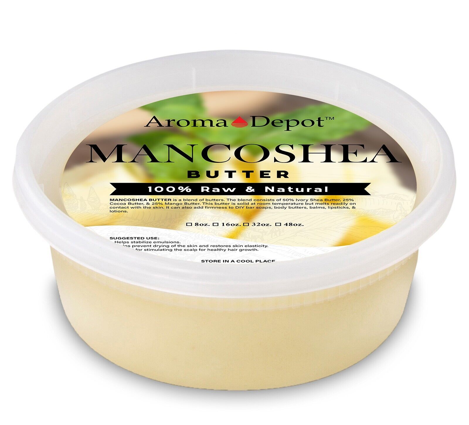 Shea Butter, Mango Butter, Cocoa Butter, White & Yellow Beeswax Set Each  Butter is 8 Oz, Organic and Raw 2.5 Lb Total 