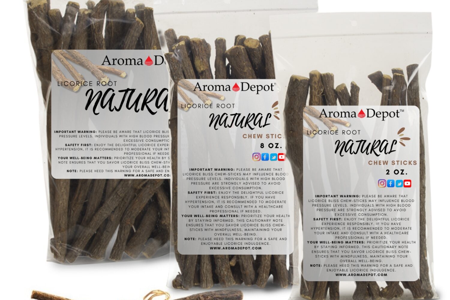 Licorice Root Chew Sticks wild-crafted