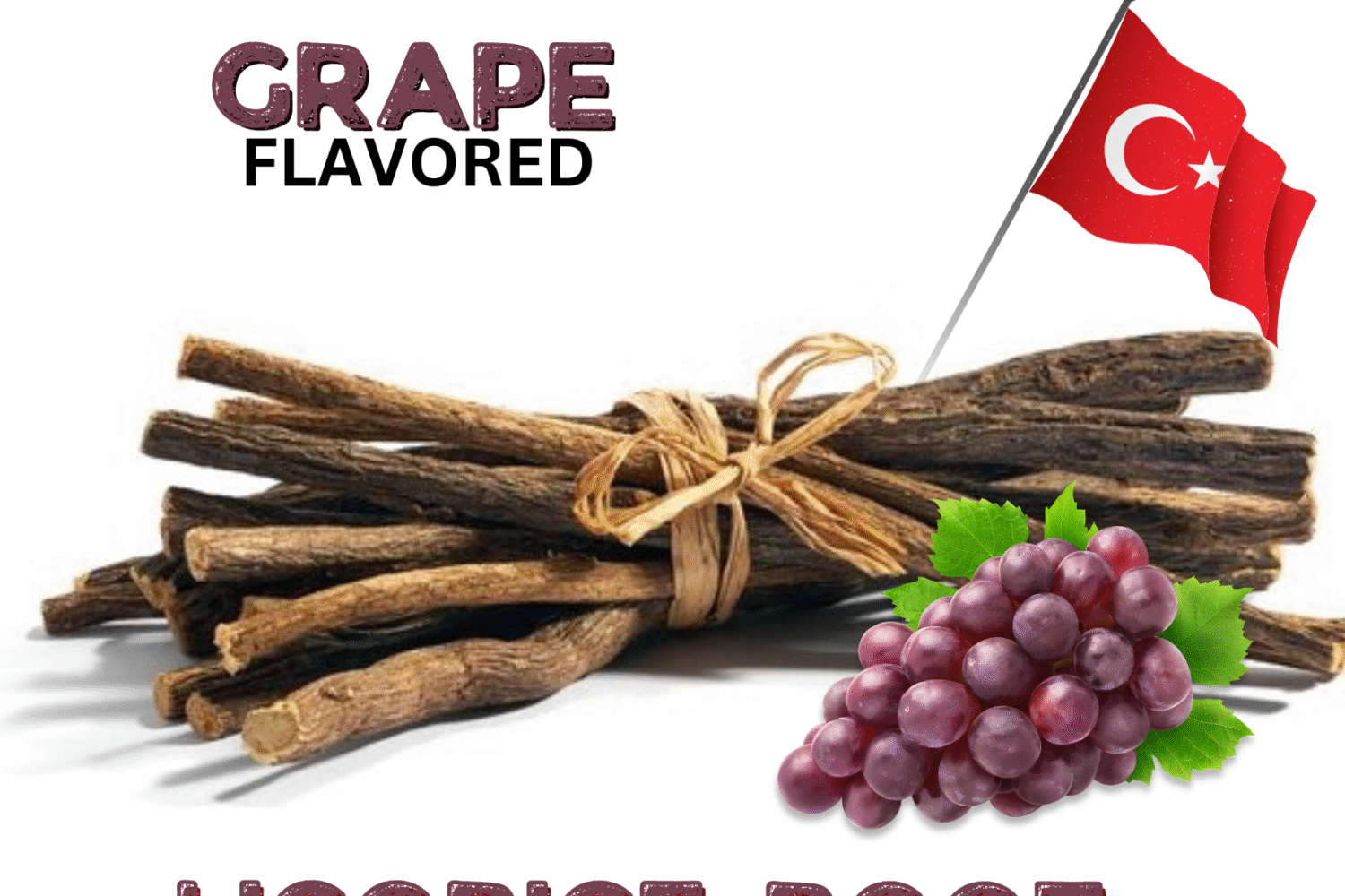 Natural Wild-crafted WHOLESALE Licorice Root Chew Sticks Bulk 100% Pure Natural Fresh Turkish Glycyrrhiza Glabra 100% Authentic Real LICORICE STICKS From Turkey. Wild-Crafted. 100% Naturally Grown. Choose from the drop-down menu Flavor or Weight! About This Item: Aroma Depot Grape Licorice Root Chew Sticks - 100% Natural Immerse yourself in the classic allure of licorice root harmonized with the irresistible sweetness of ripe grapes with Aroma Depot's Grape Flavored Licorice Chew Sticks. Crafted for those who appreciate tradition with a fruity twist, these chew sticks offer a delightful blend of timeless goodness and grape-infused sweetness. 100% Authentic Real LICORICE STICKS from Turkey. Wild-Crafted and Naturally Grown for purity. Available in various flavors or weights - choose your preference from the drop-down menu. Please note that the item is sold by volume, and each stick may vary in weight. Sourced from Turkey: Sourced directly from Turkey, our licorice root (Glycyrrhiza Glabra) ensures authenticity and quality. Elevate your snacking routine with the unique fusion of licorice goodness and Grape flavor. Latin Names: Glycyrrhiza glabra, Liquiritia Officinalis, Glycyrrhiza uralensis Common Names: Licorice Root, Licorice, Liquorice, Sweet Root, Gan Zao (Chinese Licorice), Mulethi Chew-Stick Experience: Anti-bacterial properties for dental health. Releases sweet sap for a pleasant mouth fragrance. Traditionally used to suppress hunger and nicotine cravings. Amazing Benefits: Since ancient times, appreciated for various qualities. Supports weight loss and body fat reduction. Promotes a healthy liver and prevents hair loss. Addresses chronic fatigue and maintains oral health. Acts as an internal sun-blocking agent. Note: Licorice Root chew sticks are not intended for medical use. Sold as a volume, each stick varies in weight. Consult a physician before regular use for personalized advice. Turkish Chew Sticks This revised overview aims to create a more immersive and enticing description for your Grape Flavored Licorice Root Chew Sticks, enhancing their appeal and potential for better search impressions. Disclaimers: These statements have not undergone evaluation by the FDA. This product is not designed to diagnose, treat, cure, or prevent any disease. Warning:  Exercise caution, especially if you have hypertension, as licorice has the potential to raise blood pressure. WHOLESALE