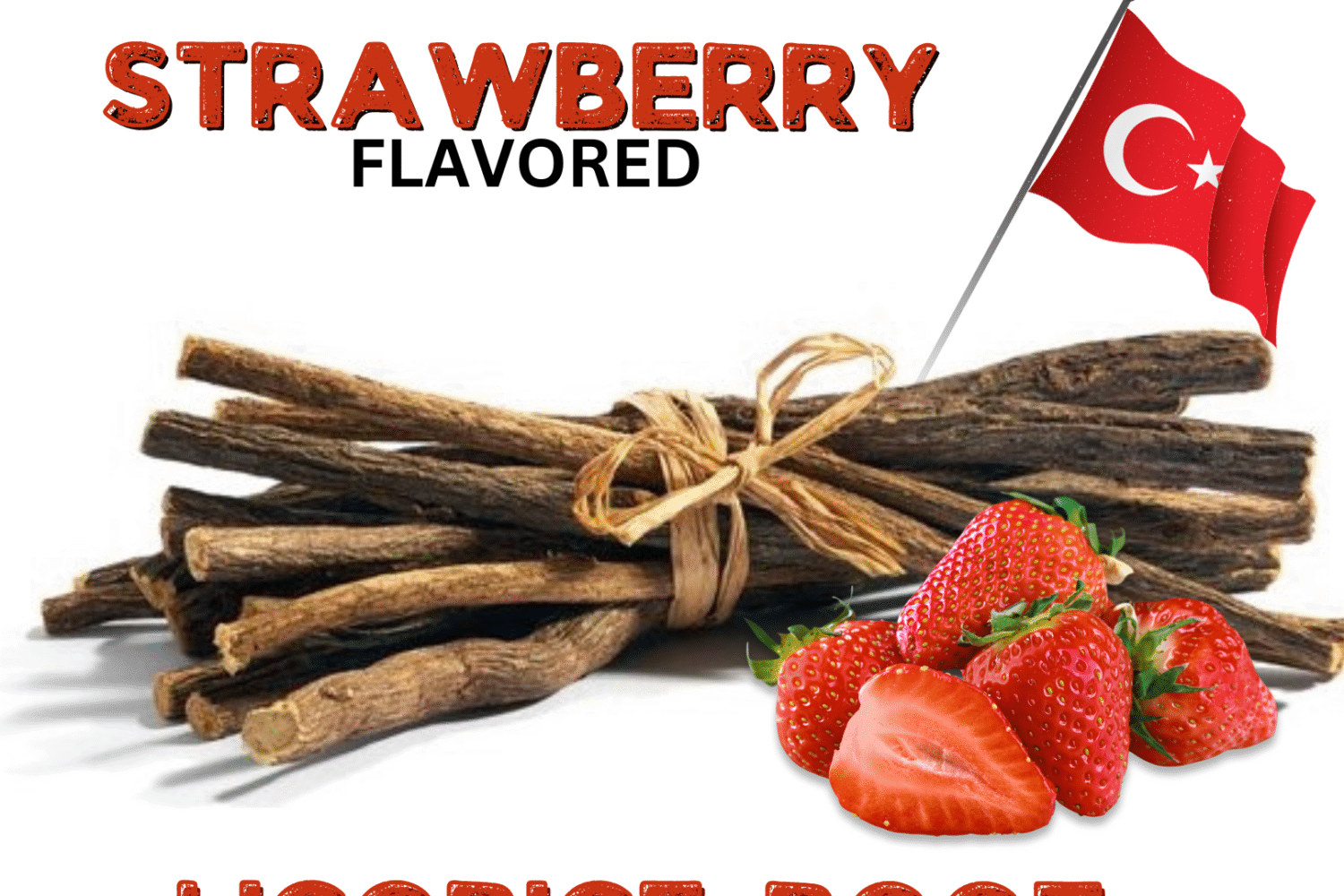 Natural Wild-crafted WHOLESALE Licorice Root Chew Sticks Bulk 100% Pure Natural Fresh Turkish Glycyrrhiza Glabra 100% Authentic Real LICORICE STICKS From Turkey. Wild-Crafted. 100% Naturally Grown. Choose from the drop-down menu Flavor or Weight! About This Item: Aroma Depot Strawberry Licorice Root Chew Sticks - 100% Natural Experience the delightful sweetness of Aroma Depot Strawberry Flavored Licorice Root Chew Sticks for Humans — a generous supply of pure, natural joy. Crafted with 100% pure licorice root, these flavorful sticks not only offer a delicious treat but also contribute to oral health and fresh breath. Each individual stick measures 6.5-7 inches, providing a satisfying and prolonged chewing experience. Sourced directly from Turkey, our Glycyrrhiza Glabra guarantees authenticity and top-notch quality. Elevate your snacking routine with the enchanting fusion of licorice goodness and strawberry flavor. Perfect for on-the-go freshness and a delightful oral health boost. 100% Authentic Real LICORICE STICKS from Turkey. Wild-Crafted and Naturally Grown for purity. Available in various flavors or weights - choose your preference from the drop-down menu. Please note that the item is sold by volume, and each stick may vary in weight. Sourced from Turkey: Sourced directly from Turkey, our licorice root (Glycyrrhiza Glabra) ensures authenticity and quality. Elevate your snacking routine with the unique fusion of licorice goodness and Strawberry flavor. Latin Names: Glycyrrhiza glabra, Liquiritia Officinalis, Glycyrrhiza uralensis Common Names: Licorice Root, Licorice, Liquorice, Sweet Root, Gan Zao (Chinese Licorice), Mulethi Chew-Stick Experience: Anti-bacterial properties for dental health. Releases sweet sap for a pleasant mouth fragrance. Traditionally used to suppress hunger and nicotine cravings. Amazing Benefits: Since ancient times, appreciated for various qualities. Supports weight loss and body fat reduction. Promotes a healthy liver and prevents hair loss. Addresses chronic fatigue and maintains oral health. Acts as an internal sun-blocking agent. Note: Licorice Root chew sticks are not intended for medical use. Sold as a volume, each stick varies in weight. Consult a physician before regular use for personalized advice. Turkish Chew Sticks This revised overview aims to create a more immersive and enticing description for your Strawberry Flavored Licorice Root Chew Sticks, enhancing their appeal and potential for better search impressions. Disclaimers: These statements have not undergone evaluation by the FDA. This product is not designed to diagnose, treat, cure, or prevent any disease. Warning:  Exercise caution, especially if you have hypertension, as licorice has the potential to raise blood pressure. WHOLESALE