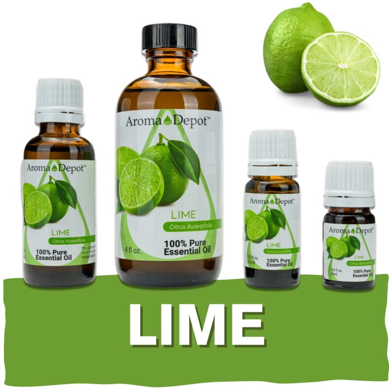 Aromatherapy Essential Oil Wholesale Aroma Depot Buy 3, Get 1 FREE Over 15 Thousand Sold on eBay Lime Essential Oil 100% Pure Natural Therapeutic Grade Wholesale Pure Natural Therapeutic Grade Lime Essential Oil: Ideal for Aromatherapy, Skin Care, Candle Making, and Diffusing. Botanical Name: Citrus aurantiifolia Aroma: Lime Essential Oil (Citrus aurantiifolia) emits a vibrant, citrusy aroma with sweet and tangy notes, providing a refreshing and invigorating scent. Blends With: Lime Essential Oil (Citrus aurantiifolia) blends harmoniously with a variety of other essential oils, including lemon, bergamot, lavender, peppermint, and grapefruit. Derived from the peel of ripe limes (Citrus aurantiifolia) through cold pressing, Lime Essential Oil is cherished for its zesty aroma and versatile properties, making it a popular choice in aromatherapy, personal care products, and natural cleaning solutions. Common Uses: Energizing Atmosphere: Diffuse Lime Essential Oil to create a lively and uplifting atmosphere, perfect for boosting mood and promoting mental clarity. Natural Cleaning: Harness the antimicrobial properties of Lime Essential Oil by adding it to homemade cleaning products to disinfect surfaces and freshen the air. Skin Care: Dilute Lime Essential Oil with a carrier oil and apply it topically to cleanse and tone the skin, making it ideal for promoting a healthy and radiant complexion. However, it's important to note that Lime Essential Oil must be diluted properly before use to prevent skin irritation. Always conduct a patch test beforehand, especially if you have sensitive skin. Additionally, consult with a healthcare professional before using essential oils, particularly if pregnant, nursing, or dealing with any medical concerns." Let me know if this fits your requirements! Our oils are crafted to the highest standards of purity and quality, ensuring they are 100% natural therapeutic grade and free from pesticides, carriers, or synthetic additives. However, it's crucial to understand that essential oils are potent concentrates that require careful handling. Leading organizations such as the International Federation of Aromatherapists and prominent aromatherapy associations advise against internal use of essential oils without proper guidance from a trained healthcare practitioner. While our oils are of the utmost quality, internal use should only be undertaken under the supervision of a qualified professional. It's important to note that the information provided on our site is for reference purposes only and should not replace advice from licensed healthcare professionals. Our products have not been evaluated by the FDA and are not intended to diagnose, treat, cure, or prevent any disease. We classify our essential oils as medical food grade, and we strongly advise against internal use unless directed by a healthcare provider and certified aromatherapist. Proper dosage and usage should only be determined by qualified professionals. We urge you to consult with your healthcare provider and certified aromatherapist before considering ingestion of any essential oils. Safety is paramount, so please keep essential oils out of reach of infants, children, and pets. Wholesale available